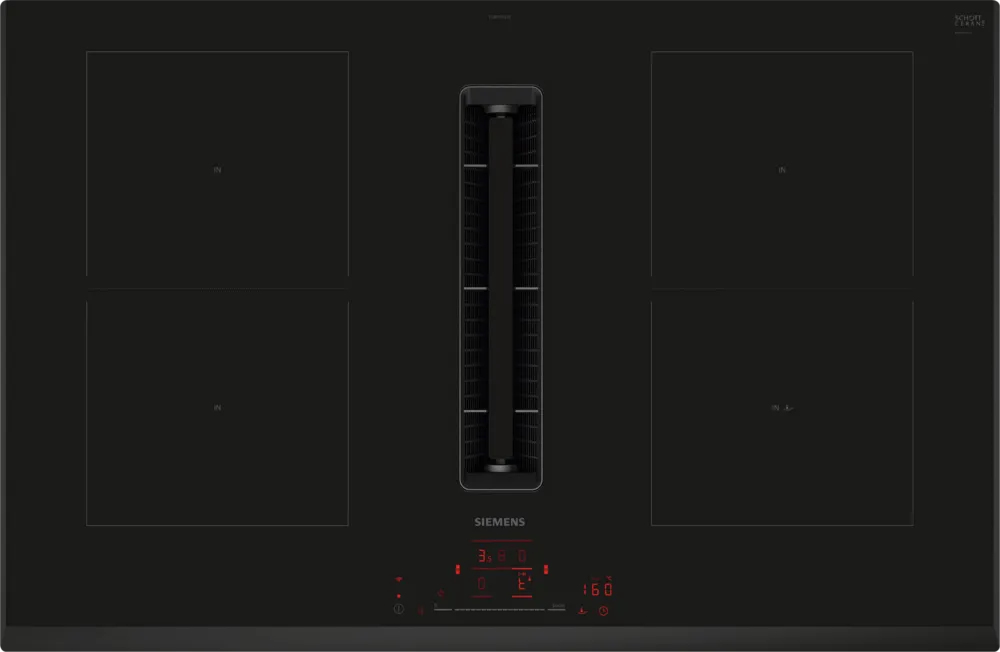 Siemens ED851HQ26E iQ500, Kochfeld mit Dunstabzug (Induktion), 80 cm, Rahmenlos aufliegend