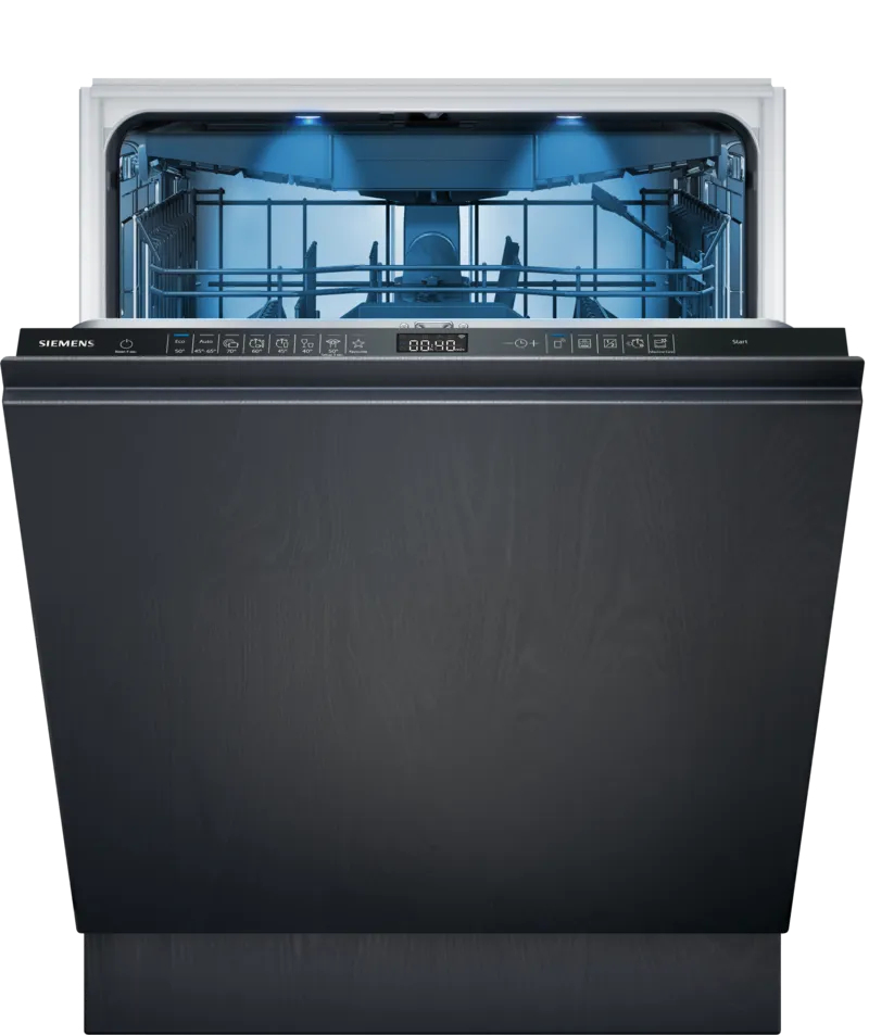 Siemens SX95EX12CE iQ500 Vollintegrierter XXL Geschirrspüler, 60 cm breit, varioScharnier, varioSpeed Plus, glassZone, rackMatic, aquaStop, HomeConnect